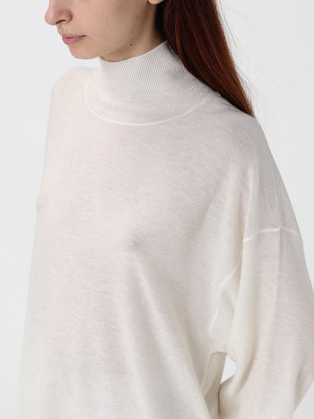 FABIANA FILIPPI-MAD216F397D722 142-MAGLIA COLLO ALTO IN FILATO LANA CON PAILLETTES