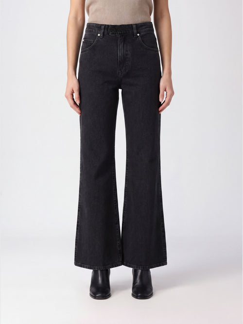 PINKO-107499A3KM Z99-WANDA WIDE LEG SPACCO SOFT BLK