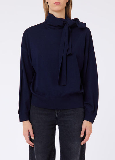 LIU JO WHITE-WF6445MA16R 93922-MAGLIA CHIUSA M/L C/ FUSCIACCA