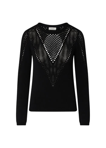 LIU JO WHITE-WF6239MS99E 22222-ECS MAGLIA CHIUSA M/L CON OBLÒ