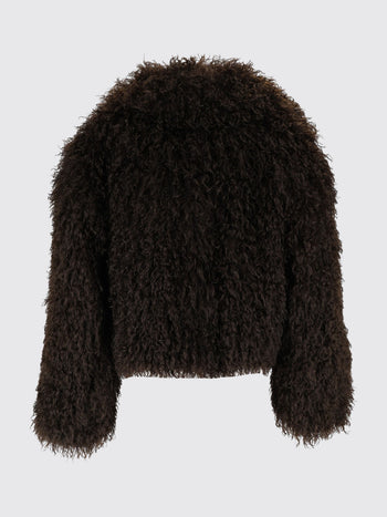 MICHAEL KORS-MF620J2JSP 201-CROP FAUX FUR PEACOT 