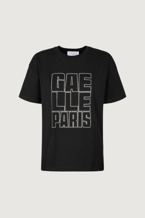 T-shirt con applicazioni strass