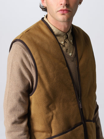 BARBOUR-MLI0004 BR31-PILE WAISTCOAT ZIP 