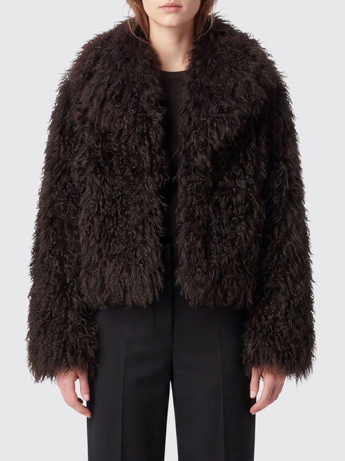MICHAEL KORS-MF620J2JSP 201-CROP FAUX FUR PEACOT 