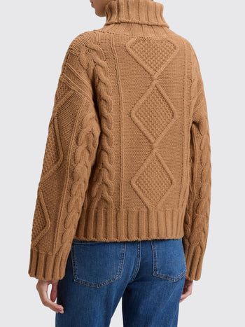 WOOLRICH-CFWWKN2061FRUF0706 734-3GG ARAN TURTLENECK