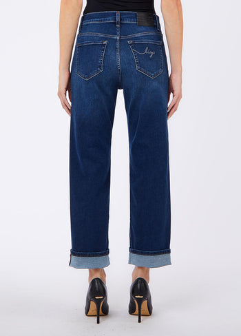 LIU JO BLUE DENIM-UF6085D0356 79087-PANT.LOOSE L.W.