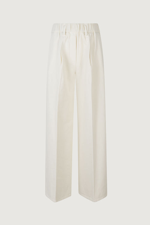 Fluid cotton twill loose pant