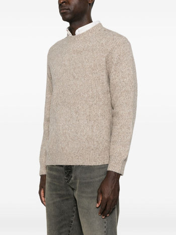 SUNFLOWER -3033 120-Crew neck knit with slight dropped shoulders