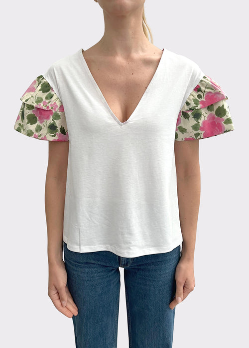 LIU JO WHITE-WA6513J6308 P9552-3.0 T-SHIRT MODA M/C