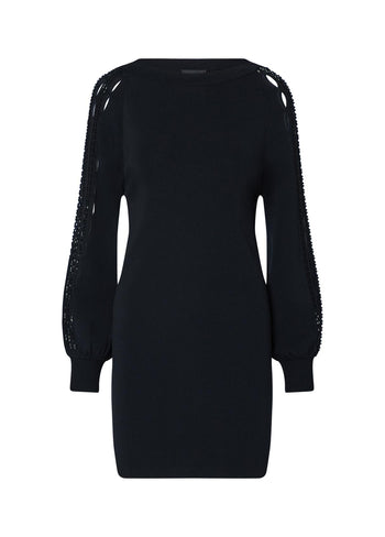 LIU JO COLLECTION-CF6004MS55N 22222-ECS ABITO MAGLIA CON BAGUETTE