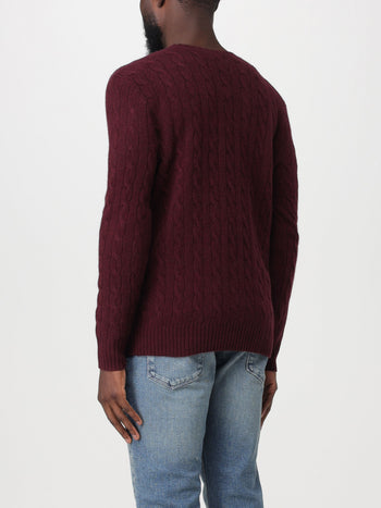 POLO RALPH LAUREN UOMO-710876762 011-Maglia a trecce in lana e cashmere