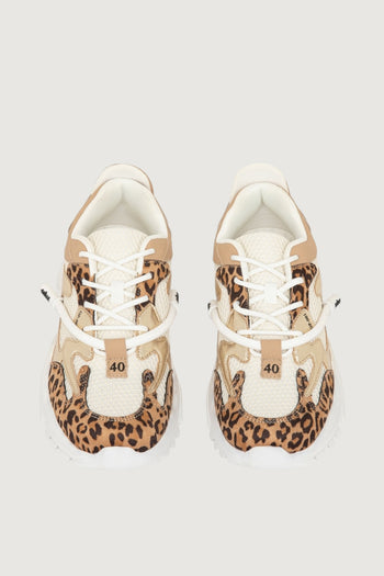 GAELLE-GACAW01628 MA32-SNEAKERS RUNNING IN MESH CON INSERTI ANIMALIER