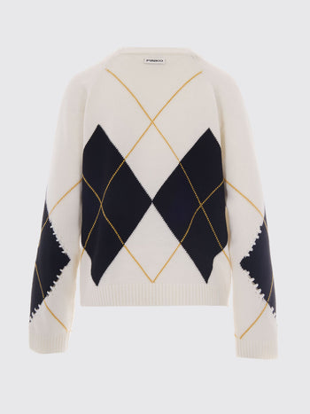PINKO-107377A3JE DZ0-BERNA PULL ARGYLE TRAFORATO