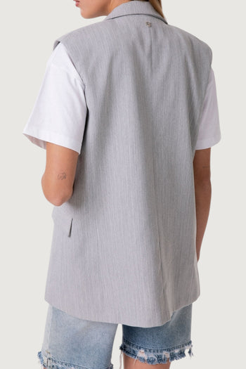 GAELLE-GAABW09810 GR00-GILET OVER GESSATO