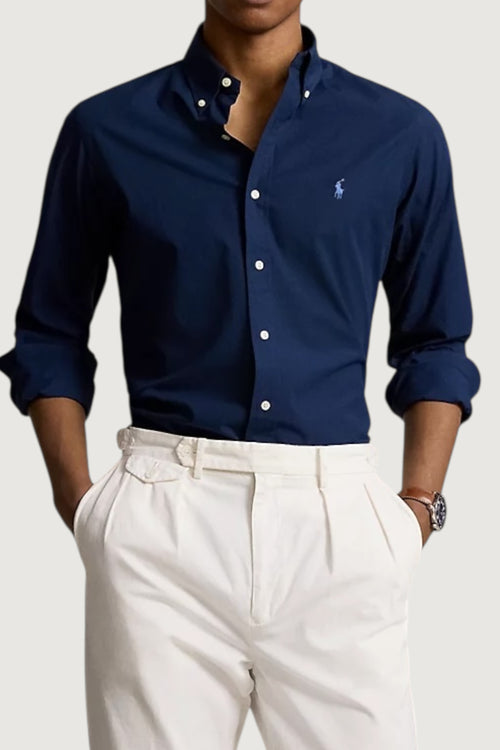POLO RALPH LAUREN UOMO-710928255 001-Camicia in popeline stretch Custom-Fit