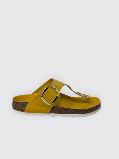 BIRKENSTOCK-1031818 OCHRE -GIZEH  BIG BUCKLE SHINE 