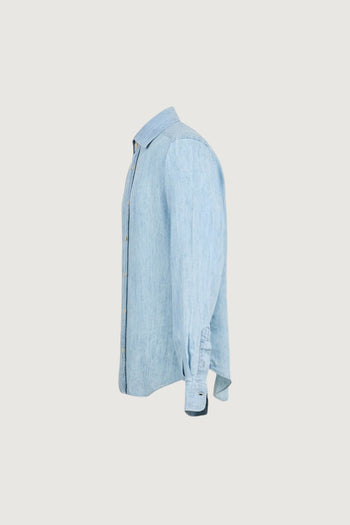ELEVENTY-M75CAMK08TES0M146 08-DENIM CAMICIA UOMO COLLO ITALIANO