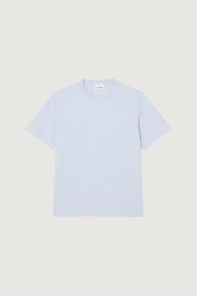 LACOSTE-TH0753 J2G -T-shirt in jersey con marchio goffrato