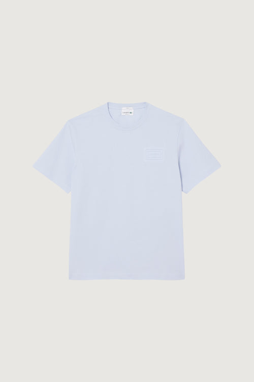 LACOSTE-TH0753 J2G -T-shirt in jersey con marchio goffrato