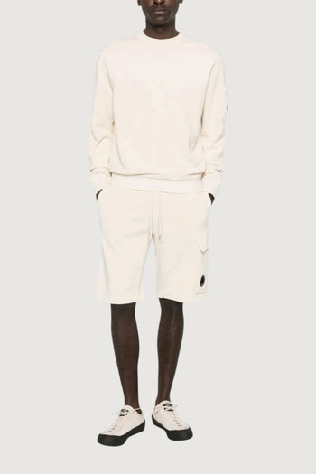 CP COMPANY-20CMSS036A110044R 114-COTTON DIAGONAL FLEECE CREWNECK LENS SWEATSHIRT