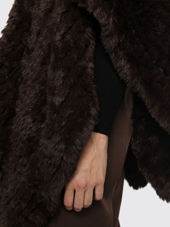 PINKO-107075A3EH L72-CILIEGIO MANTELLA TRICOT ASPET