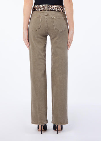 LIU JO BLUE DENIM-UF6107T778A 81112-PANT.STRAIGHT GLAM H.W.