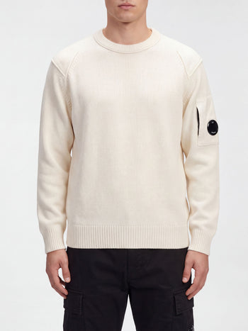 CP COMPANY-RFCMKN707A110149A 103-KNITWEAR IN LAMBSWOOL GRS