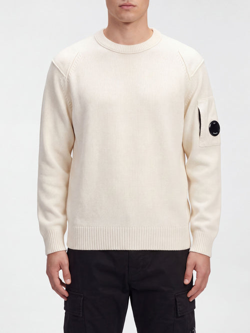 CP COMPANY-RFCMKN707A110149A 103-KNITWEAR IN LAMBSWOOL GRS