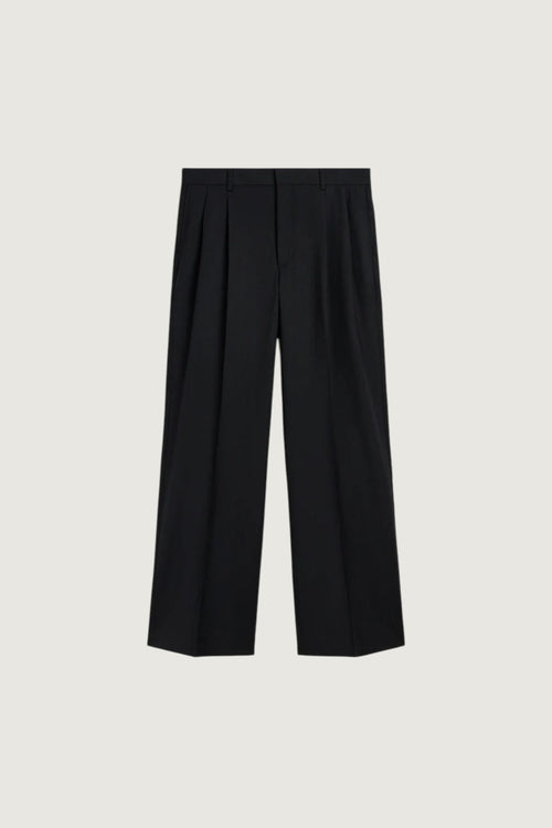 SUNFLOWER -4209 999-Wide pleated trouser in a tropical wool