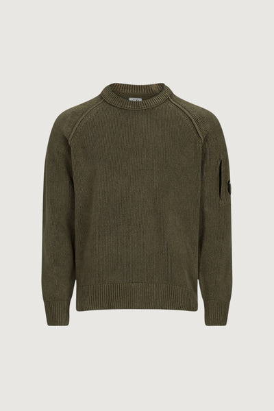 CP COMPANY-21CMKN196A005558G 683-CHENILLE COTTON CREWNECK LENS SWEATER 
