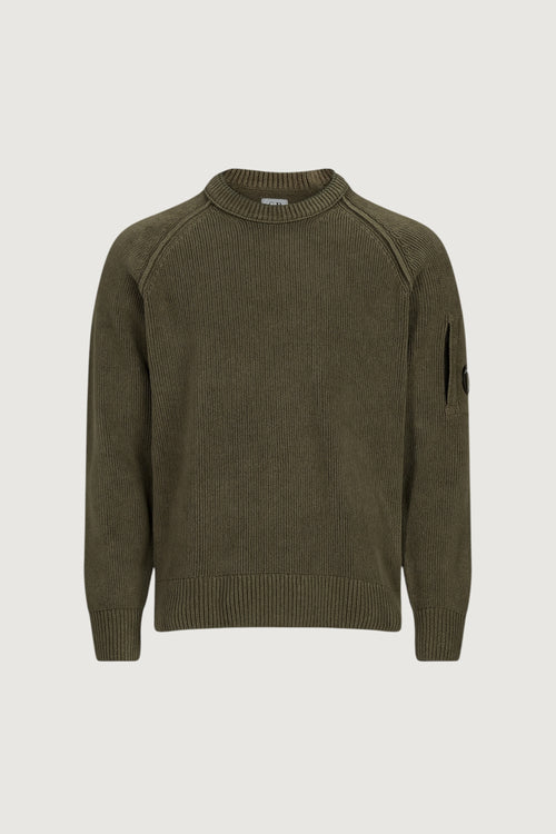 CP COMPANY-21CMKN196A005558G 683-CHENILLE COTTON CREWNECK LENS SWEATER 