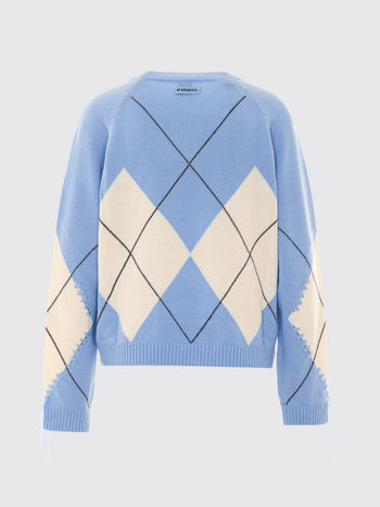 PINKO-107377A3JE EC4-BERNA PULL ARGYLE TRAFORATO