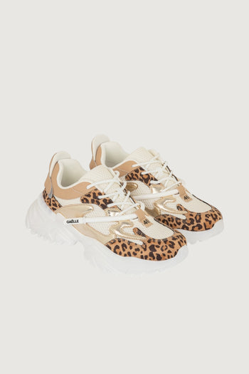 GAELLE-GACAW01628 MA32-SNEAKERS RUNNING IN MESH CON INSERTI ANIMALIER