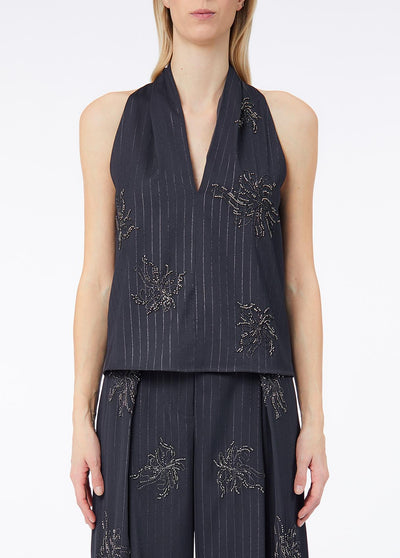 LIU JO COLLECTION-CF6084T826A D3074-TOP RICAMATO