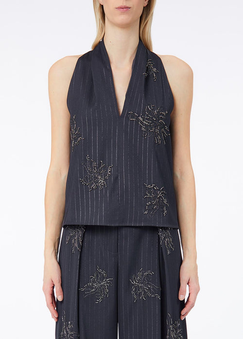 LIU JO COLLECTION-CF6084T826A D3074-TOP RICAMATO