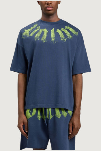 PALM ANGELS-PMAA10DS26JER002 4614-BIG NECK LOGO LOOSE TEE