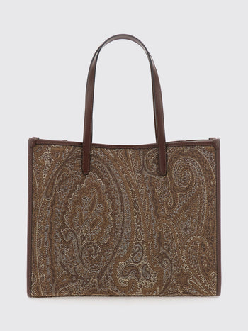 ETRO DONNA-WP1D0065AQ12Z S9106-Shopping Lovetrotter L Jacquard Denim 31x34x13