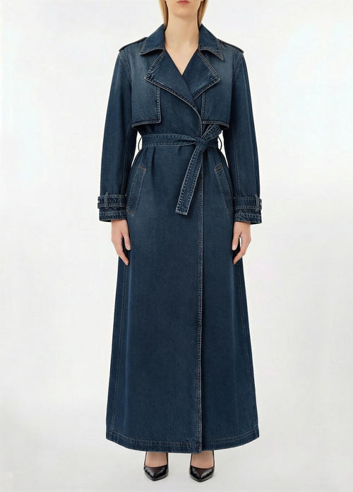 LIU JO BLUE DENIM-UF6503D0398 79158-TRENCH DENIM