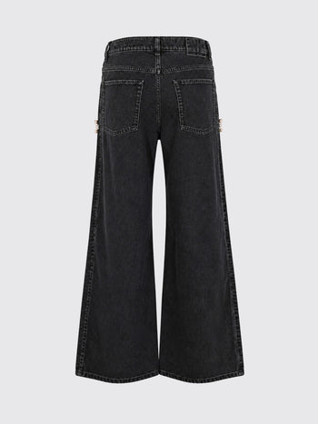 PINKO-107499A3KM Z99-WANDA WIDE LEG SPACCO SOFT BLK