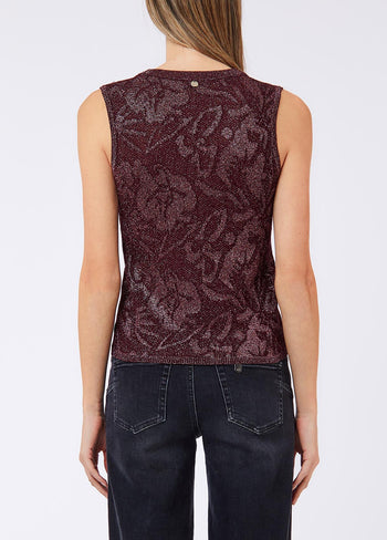 LIU JO WHITE-WF6097MA26S X0786-MAGLIA S/M IN LAMÉ PUNTO PIZZO