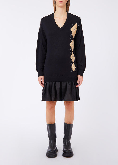 LIU JO WHITE-WF6232MA16R L9207-MAGLIA CHIUSA M/L INTARSIO