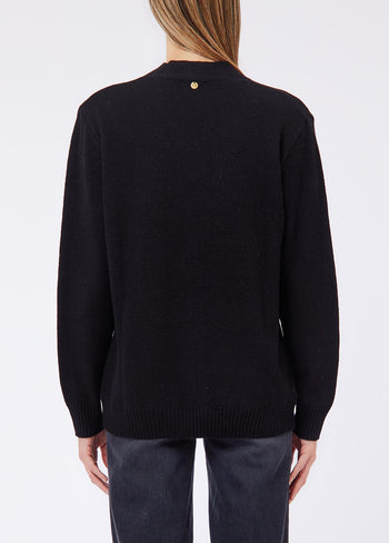 LIU JO WHITE-WF6417MS009 L9456-ECS MAGLIA APERTA M/L FODERATA