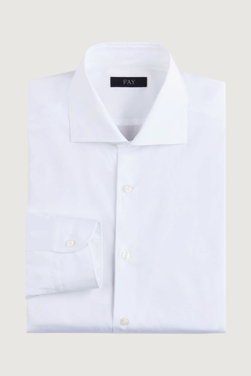 FAY-NCMA152259SORM B001-CAMICIA COLLO FRANCESE STRETCH