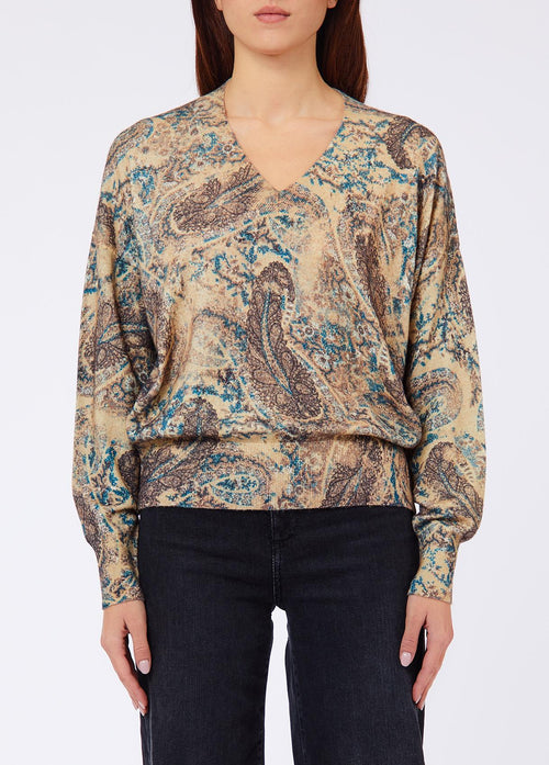 LIU JO WHITE-WF6311MA52S L9303-MAGLIA CHIUSA M/L STAMPATA