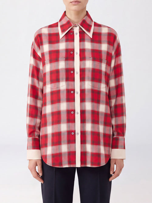 PINKO-107383A3HJ RZ5-CLIVIA CAMICIA TINTO FILO CHEC
