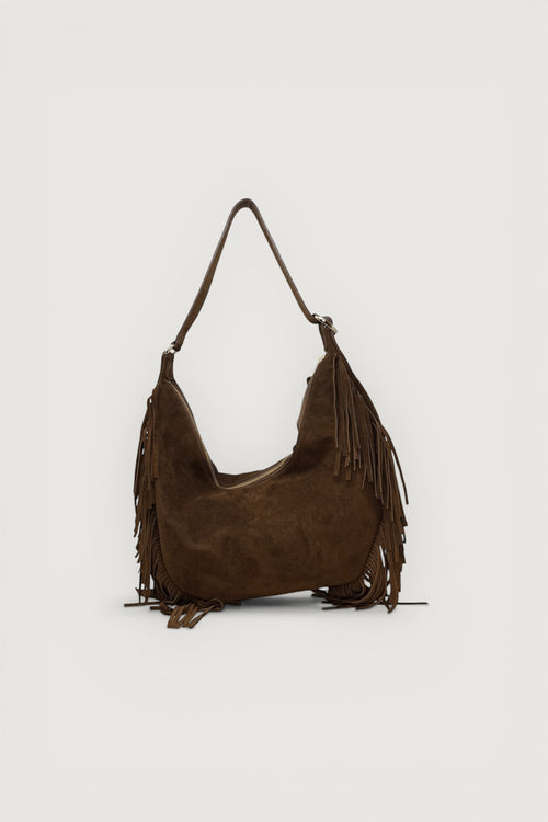 Hobo peach fringe