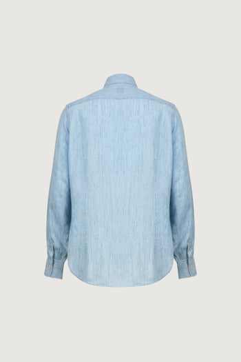 ELEVENTY-M75CAMK08TES0M146 08-DENIM CAMICIA UOMO COLLO ITALIANO