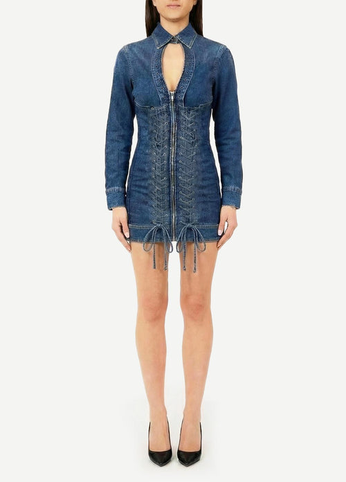 LIU JO BLUE DENIM-UA6508D0399 79157-ABITO M/L INTRECCI