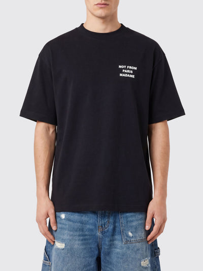DRòLE DE-PERMTS203CO002 BL-Bold Slogan T-shirt