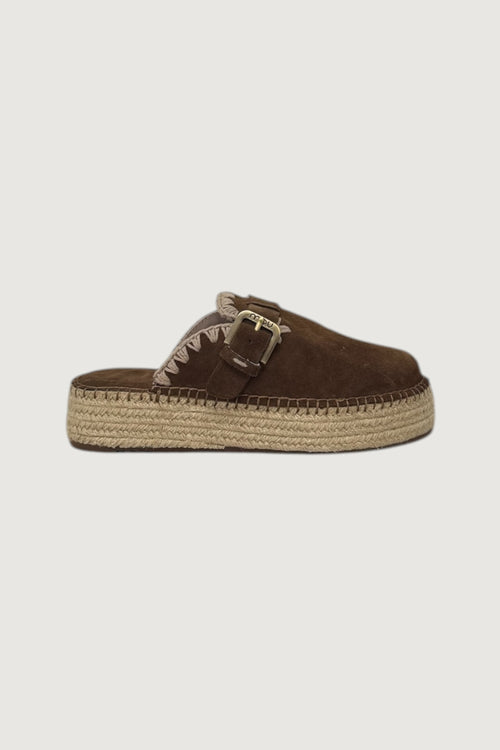 MOU-MU.SW641000A NUTBR -JUTE CLOG PLAIN SUEDE